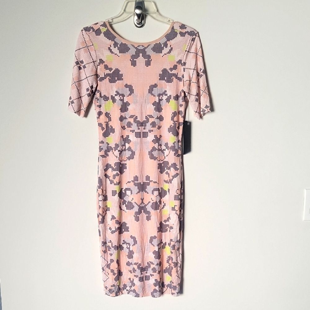 NWT Anthroplogie XS Sam Lavi Bodycon Fitted Stretchy Sexy Knee Dress Boho Jersey